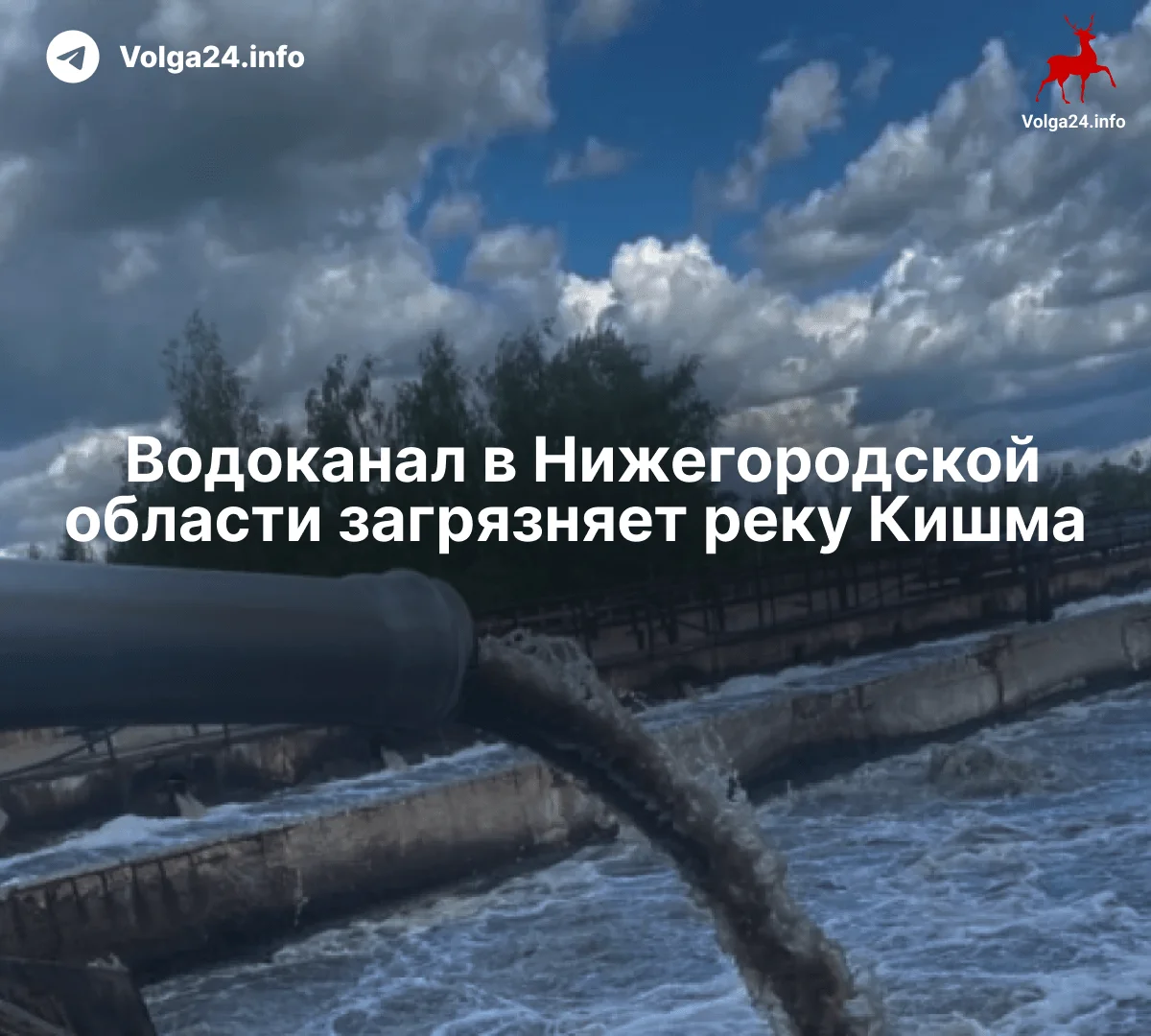 Водоканал в Нижегородской области загрязняет реку Кишма