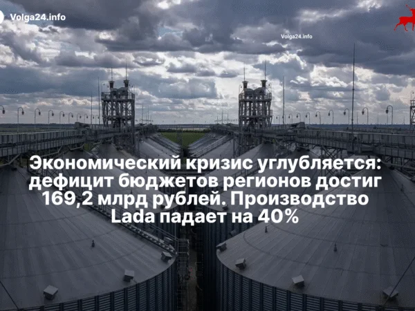 Экономический кризис углубляется: дефицит бюджетов регионов достиг 169,2 млрд рублей. Производство Lada падает на 40%