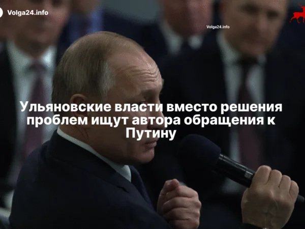 Ульяновские власти вместо решения проблем ищут автора обращения к Путину