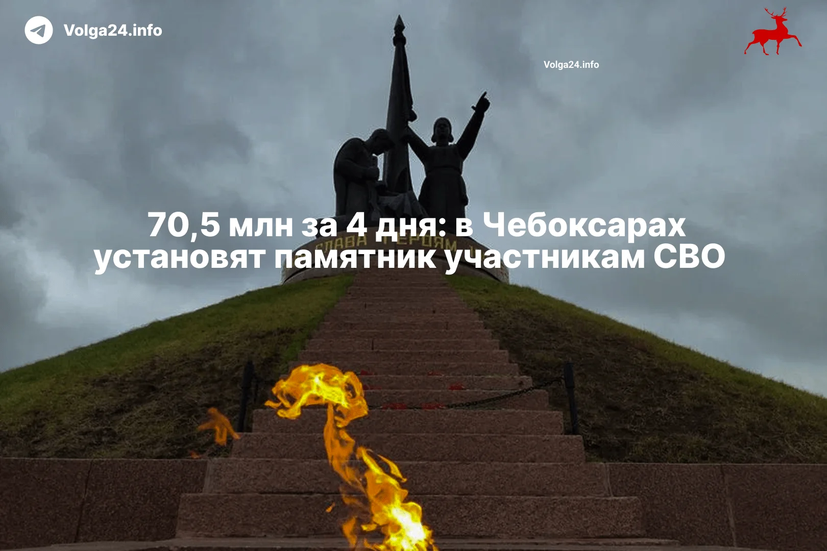  70,5 млн за 4 дня: в Чебоксарах установят памятник участникам СВО