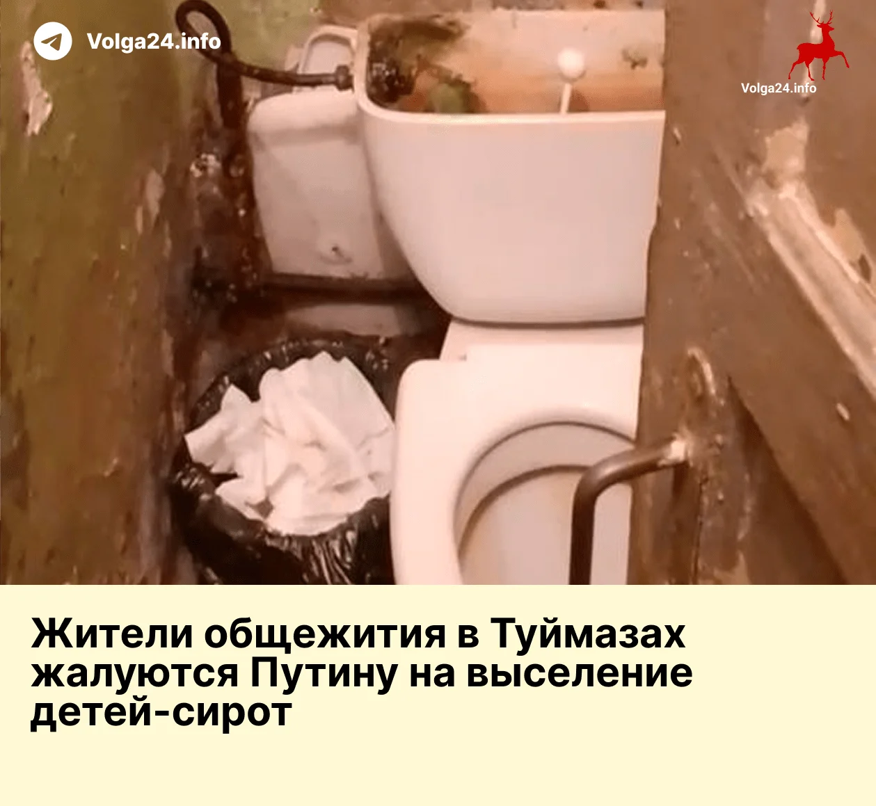 Жители общежития в Туймазах жалуются Путину на выселение детей-сирот