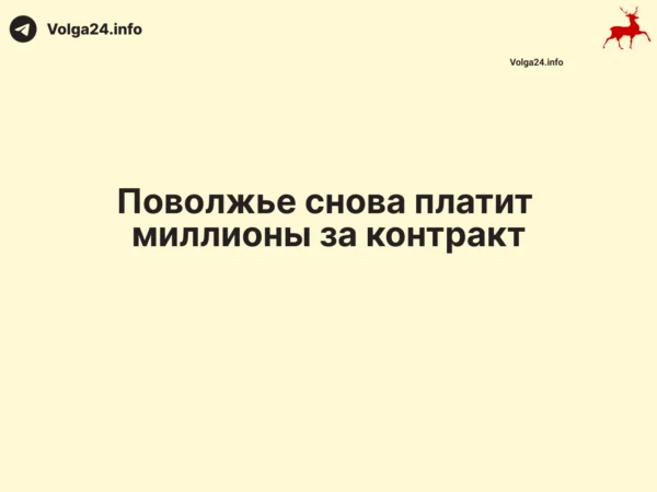 Поволжье снова платит миллионы за контракт