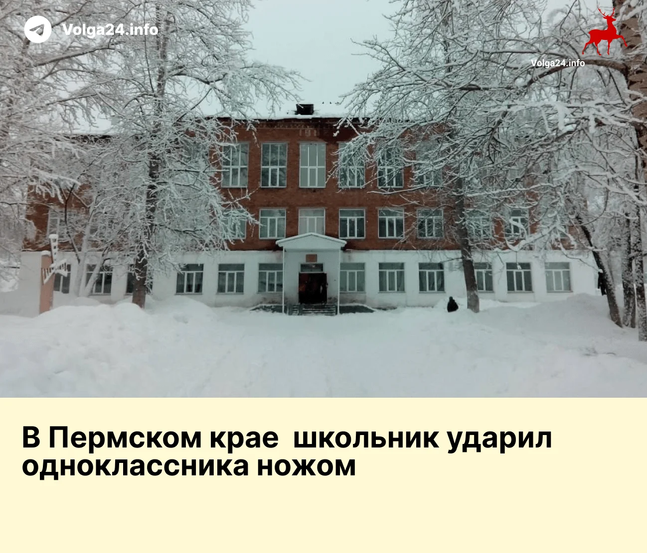 В Пермском крае  школьник ударил одноклассника ножом