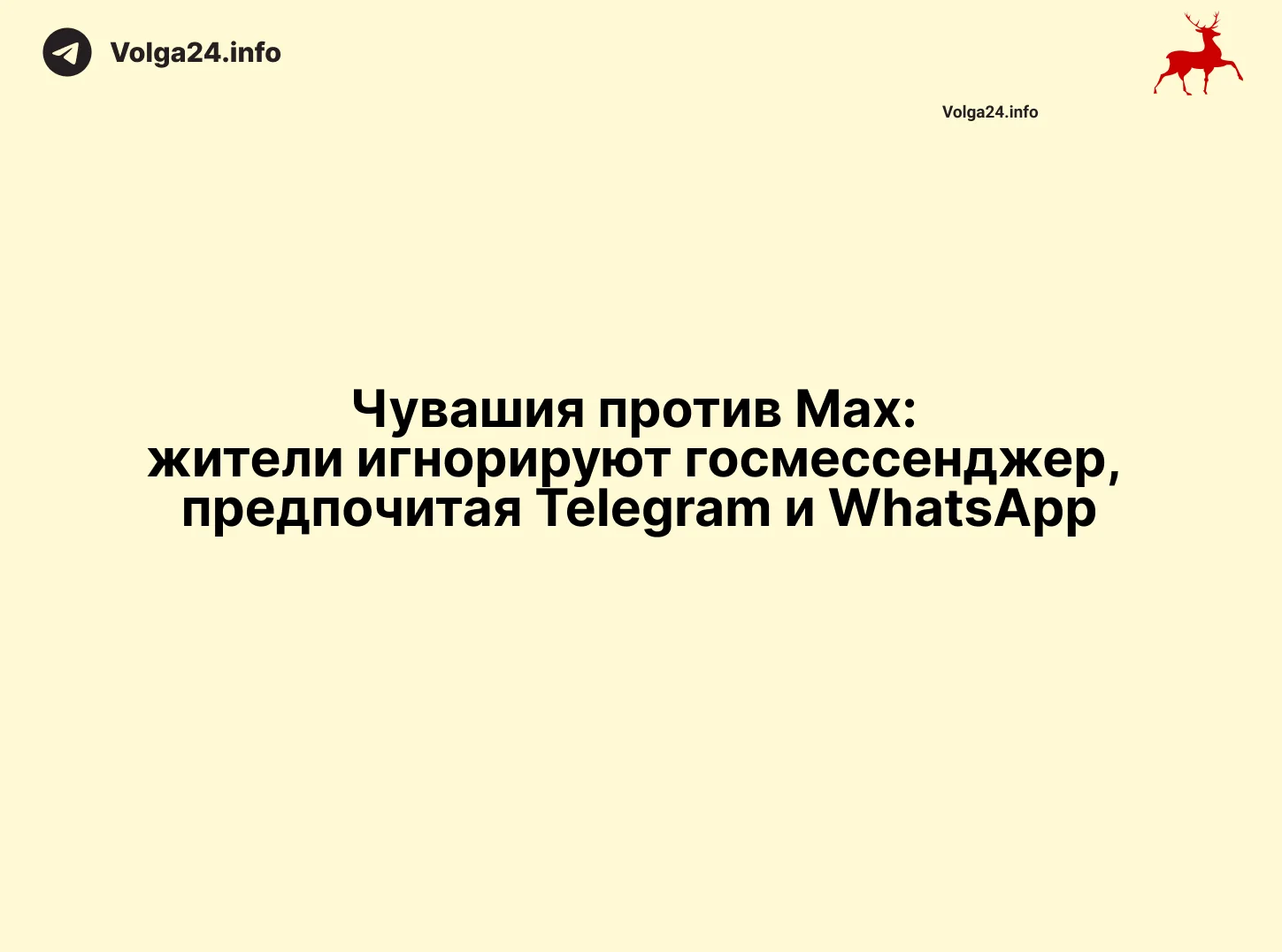 Чувашия против Mах: жители игнорируют госмессенджер, предпочитая Telegram и WhatsApp