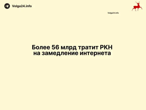 Более 56 млрд тратит РКН на замедление интернета 