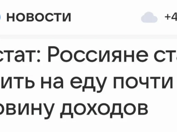 Работа за еду: расходы россиян на продукты побили 18‑летний рекорд